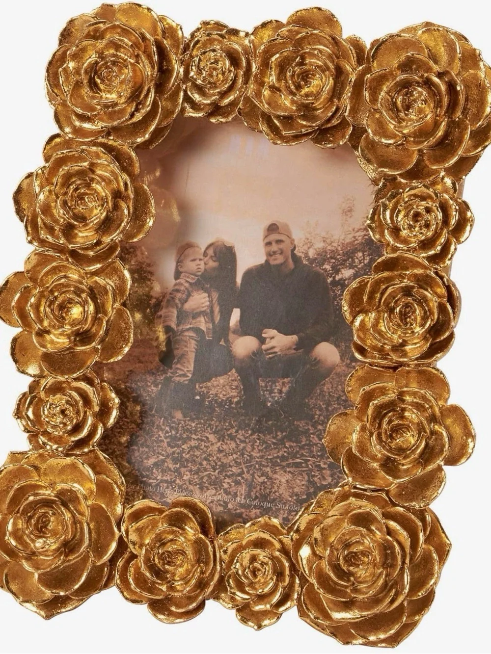 Gold Floral Rose Frame – Decorative Picture Frame
